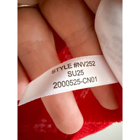 Madewell | NWT Linen-Blend Scoopneck Sweater Tank Festival Red | Sz S - Picture 6 of 8